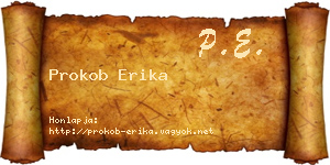 Prokob Erika névjegykártya