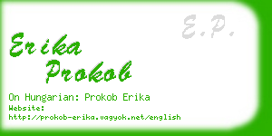 erika prokob business card